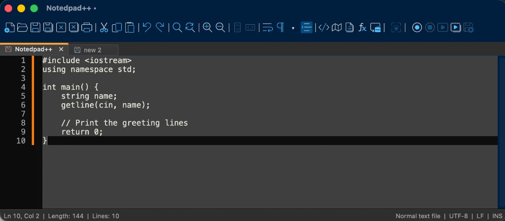 Notedpad++ Classic edition